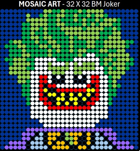 Mosaic Art DIY Kit - 32x32 DC Joker