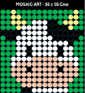 Mosaic Art DIY Kit - 16x16 Cow