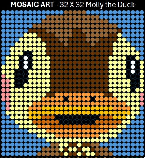 Mosaic Art DIY Kit - 32x32 Molly the Duck