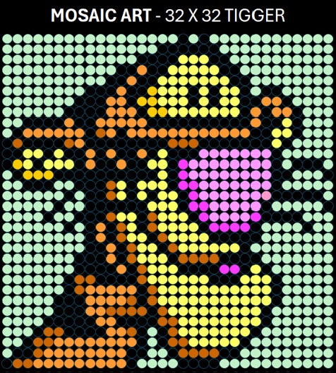 Mosaic Art DIY Kit - 32x32 WTP Tigger