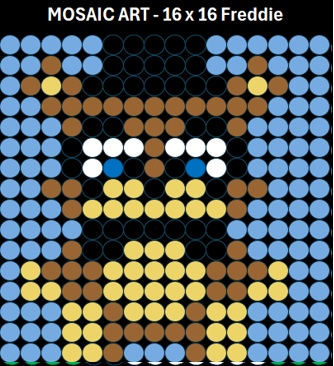 Mosaic Art DIY Kit - 16x16 FNAF Freddie