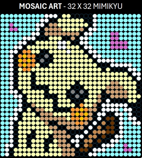 Mosaic Art DIY Kit - 32x32 Pokemon Mimikyu