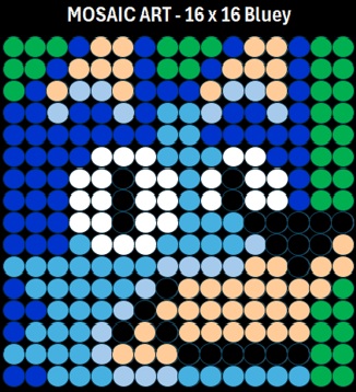 Mosaic Art DIY Kit - 16x16 Bluey