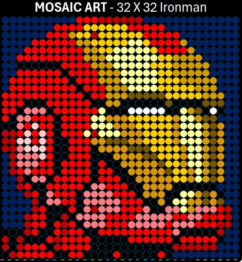 Mosaic Art DIY Kit - 32x32 Ironman