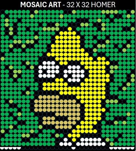 Mosaic Art DIY Kit - 32x32 The Simpsons Homer