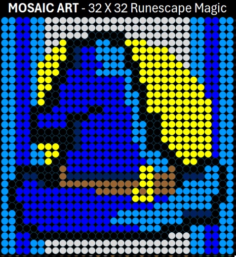 Mosaic Art DIY Kit - 32x32 Runescape Magic 
