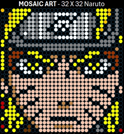 Mosaic Art DIY Kit - 32x32 Naruto