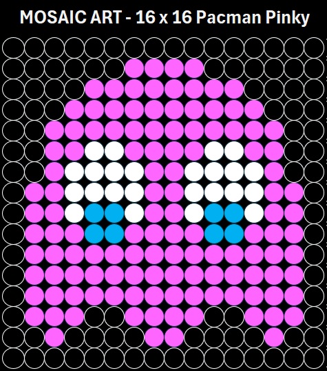 Mosaic Art DIY Kit - 16x16 Pacman Pinky