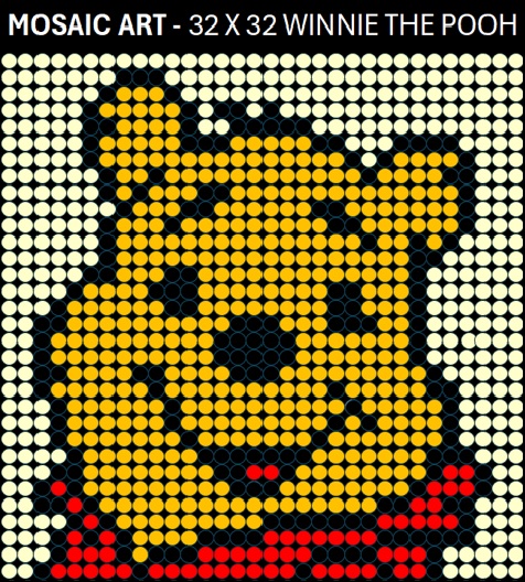 Mosaic Art DIY Kit - 32x32 WTP Winnie the Pooh 