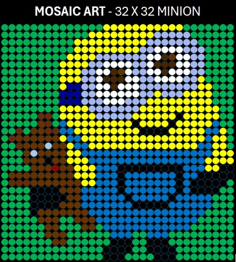 Mosaic Art DIY Kit - 32x32 Minions