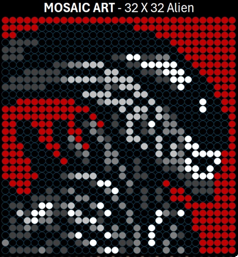 Mosaic Art DIY Kit - 32x32 Alien