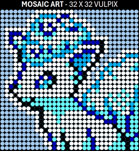 Mosaic Art DIY Kit - 32x32 Pokemon Vulpix 