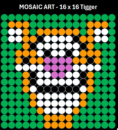 Mosaic Art DIY Kit - 16x16 Tigger
