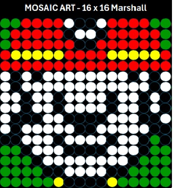 Mosaic Art DIY Kit - 16x16 Paw Patrol Marshall