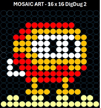 Mosaic Art DIY Kit - 16x16 DigDug2