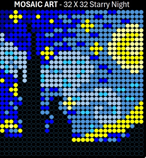 Mosaic Art DIY Kit - 32x32 Starry Night