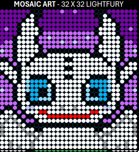 Mosaic Art DIY Kit - 32x32 HTTYD Lightfury