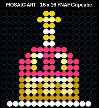 Mosaic Art DIY Kit - 16x16 FNAF Cupcake