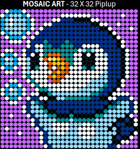 Mosaic Art DIY Kit - 32x32 Pokemon Piplup