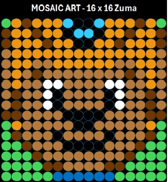 Mosaic Art DIY Kit - 16x16 Paw Patrol Zuma