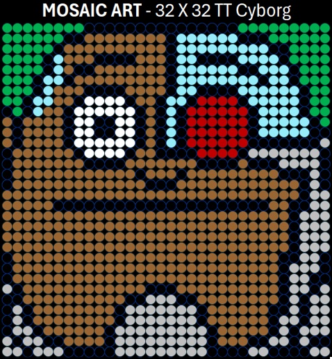 Mosaic Art DIY Kit - 32x32 Teen Titans Cyborg