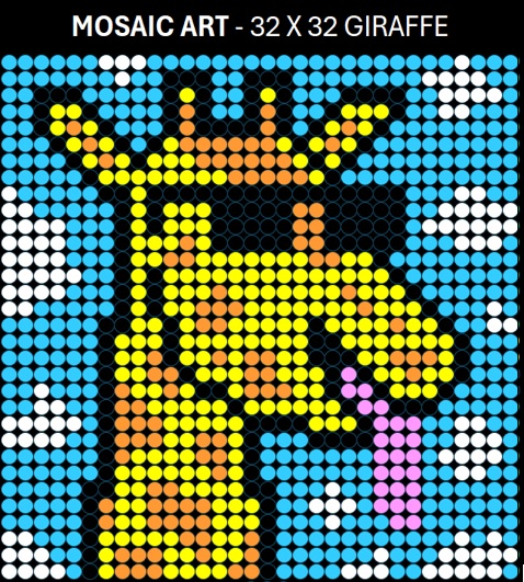 Mosaic Art DIY Kit - 32x32 Giraffe