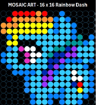 Mosaic Art DIY Kit - 16x16 MLP Rainbow Dash