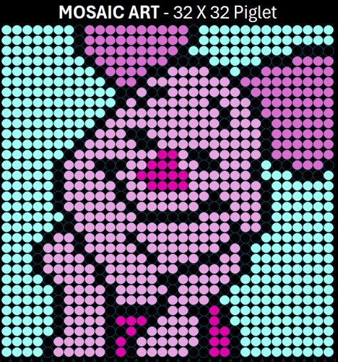 Mosaic Art DIY Kit - 32x32 WTP Piglet