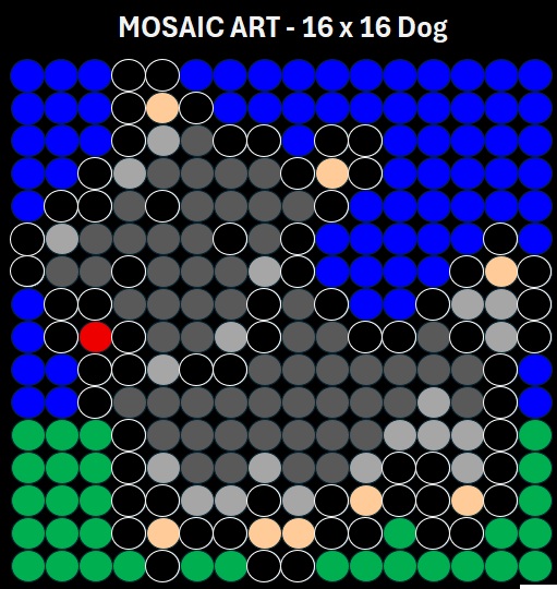 Mosaic Art DIY Kit - 16x16 Scotty Dog