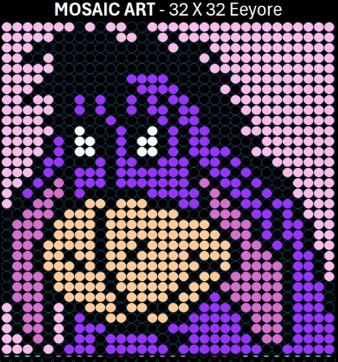 Mosaic Art DIY Kit - 32x32 WTP Eeyore