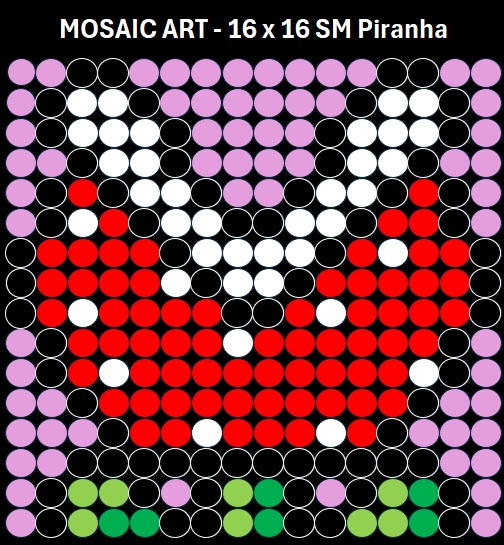 Mosaic Art DIY Kit - 16x16 Piranha