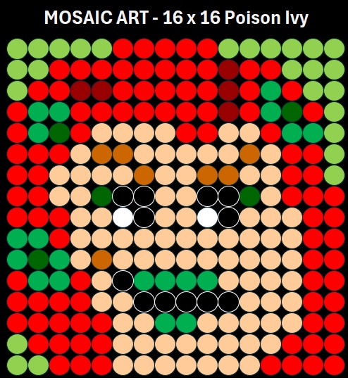 Mosaic Art DIY Kit - 16x16 Poison Ivy