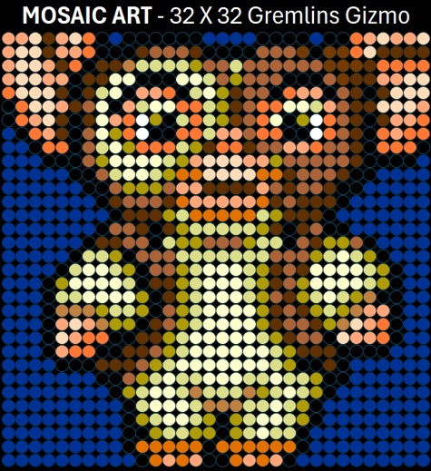 Mosaic Art DIY Kit - 32x32 Gremlins Gizmo