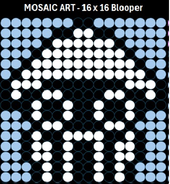 Mosaic Art DIY Kit - 16x16 Super Mario Blooper