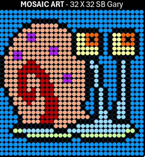 Mosaic Art DIY Kit - 32x32 Spongebob Gary