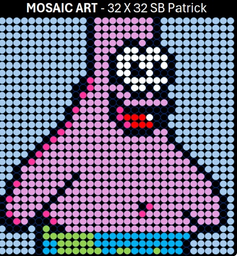 Mosaic Art DIY Kit - 32x32 Spongebob Patrick