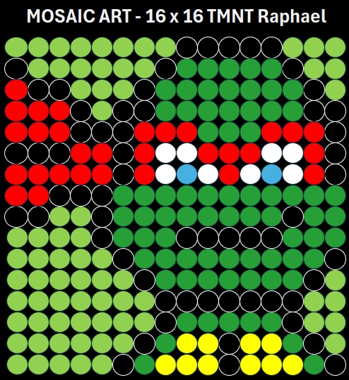 Mosaic Art DIY Kit - 16x16 TMNT Raphael