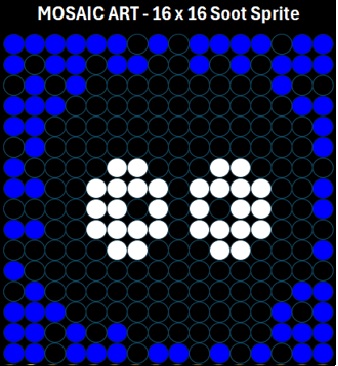 Mosaic Art DIY Kit - 16x16 Spirited Away Soot Sprite