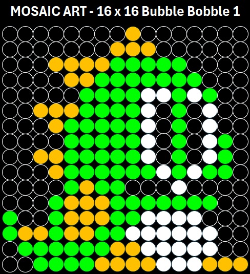 Mosaic Art - 16x16 Bubble Bobble 1