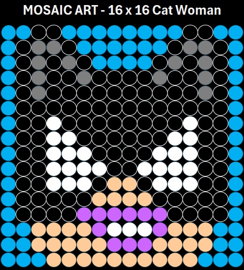 Mosaic Art - 16x16 Cat Woman