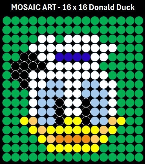 Mosaic Art - 16x16 Donald Duck