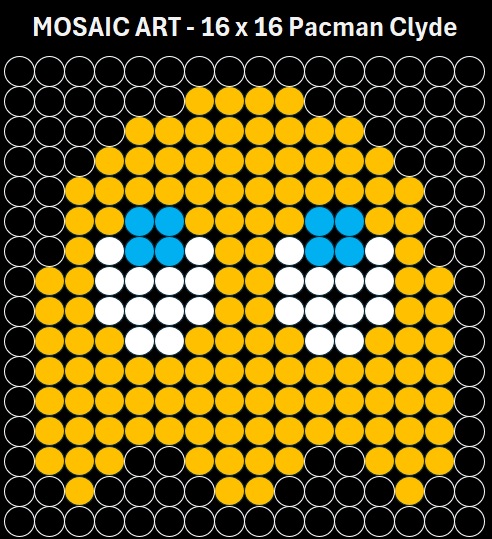 Mosaic Art DIY Kit - 16x16 Pacman Clyde
