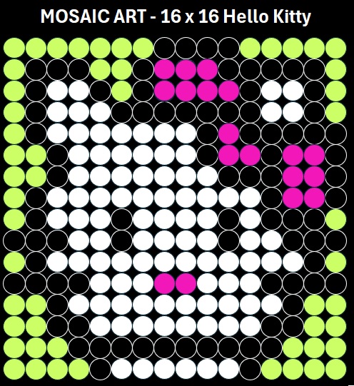 Mosaic Art DIY Kit - 16x16 Hello Kitty