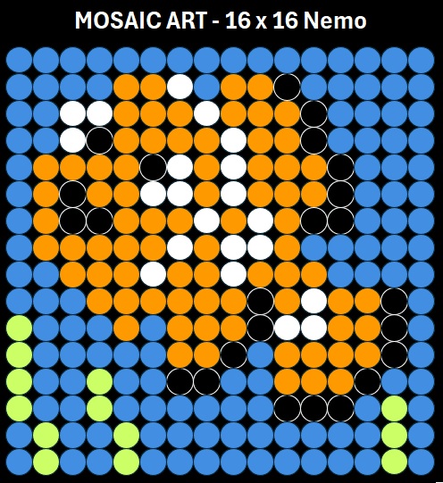 Mosaic Art DIY Kit – 16x16 Nemo