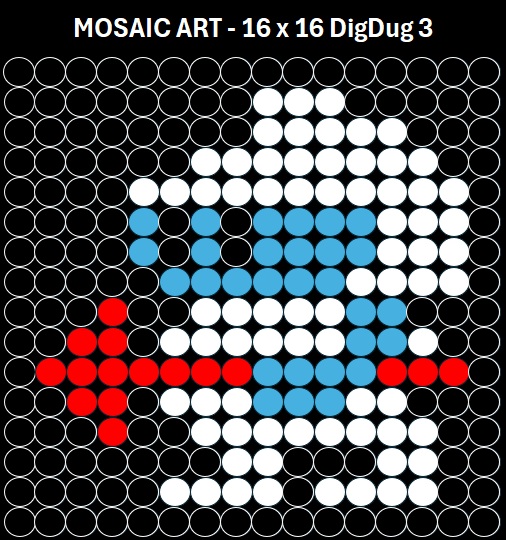 Mosaic Art - 16 x 16 Dig Dug 3