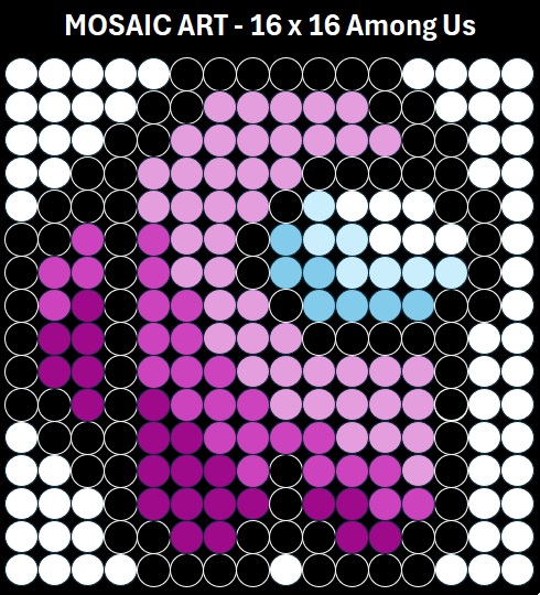 Mosaic Art - 16x16 Among Us