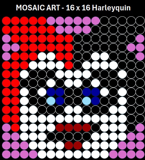 Mosaic Art - 16x16 Harley Quinn