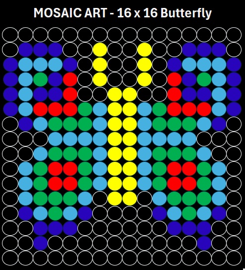 Mosaic Art - 16x16 Butterfly