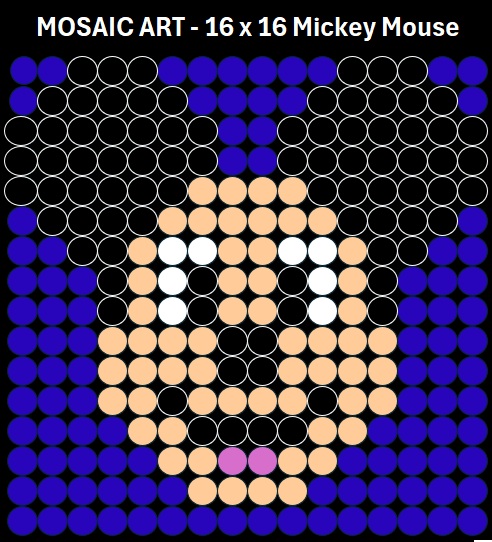 Mosaic Art DIY Kit - 16x16 Mickey Mouse