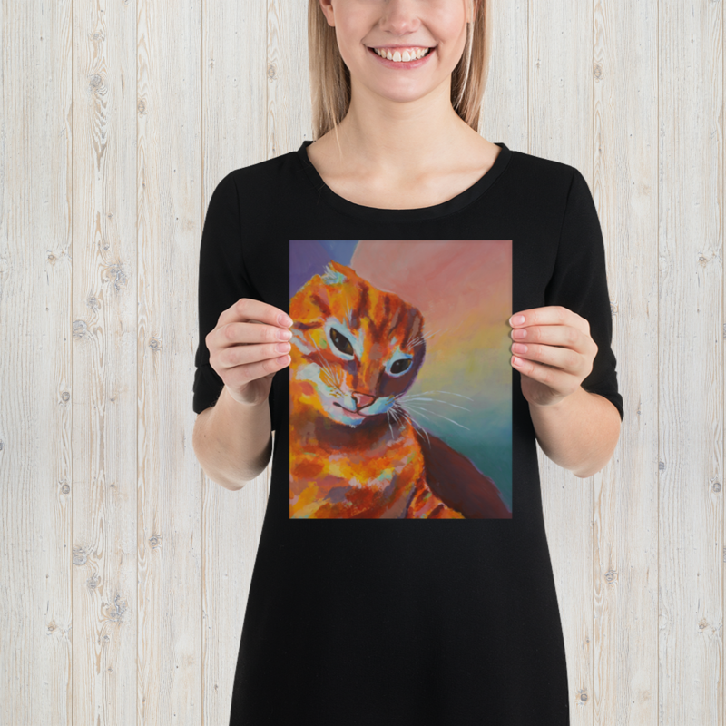 Mischievous Cat Poster